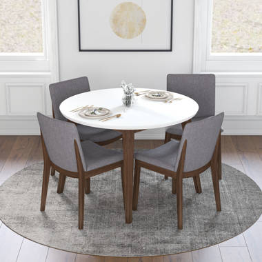 Urijah 5 piece solid deals wood dining set